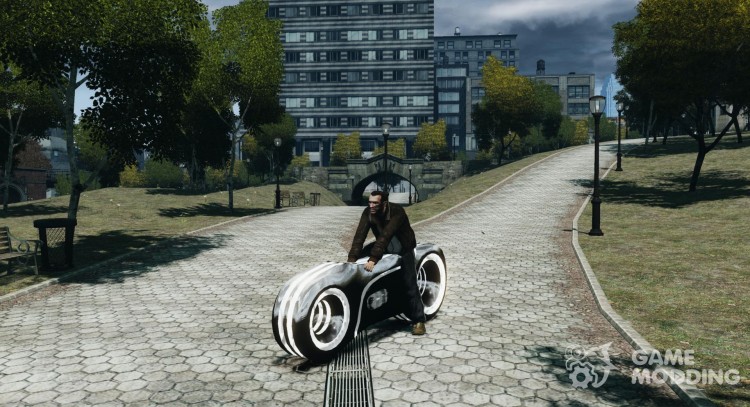 Motocicleta de trono (neón gris) para GTA 4