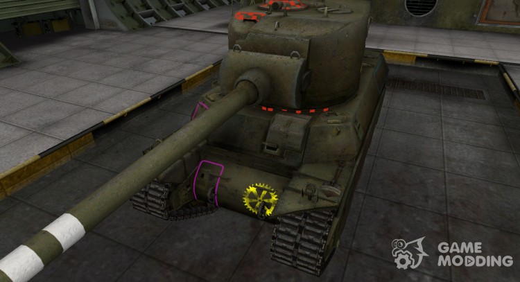 Контурные зоны пробития M6A2E1 для World Of Tanks