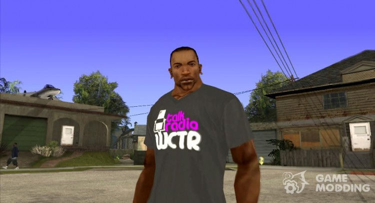 CJ on t-shirt (Talk Radio) for GTA San Andreas