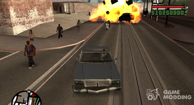 Метание гранат из транспорта для GTA San Andreas
