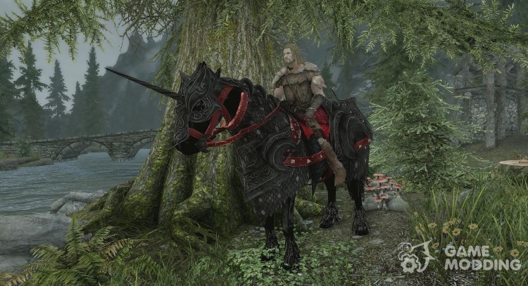 Black Armored Unicorn for TES V: Skyrim