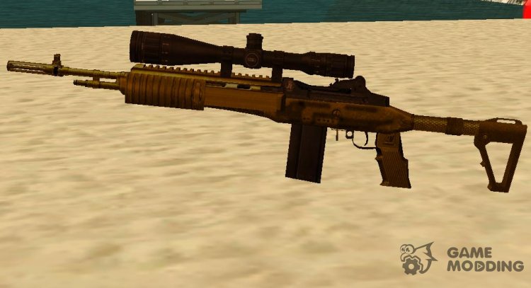 Golden Rifle (M14EBR) for GTA San Andreas