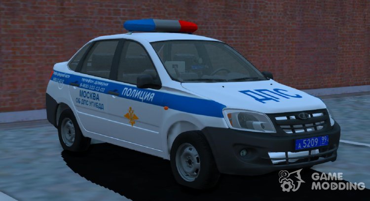 Lada Granta 2190 ПОЛИЦИЯ ОБ ДПС УГИБДД (2013-2015) для GTA San Andreas