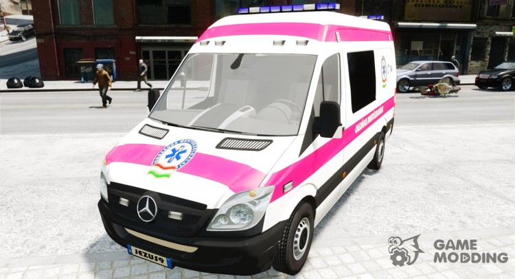Hungarian Mercedes Sprinter Ambulance para GTA 4