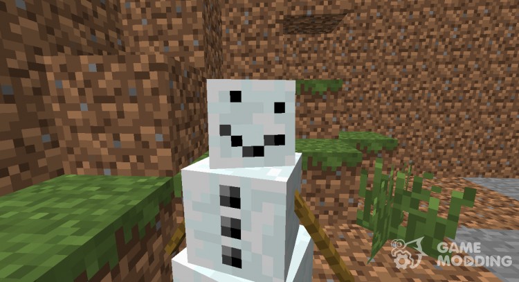 Снеговик без тыквы на голове для Minecraft