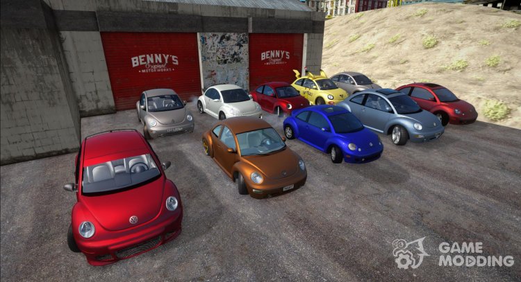 Pack of Volkswagen New Beetle cars of the 2000s for GTA San Andreas