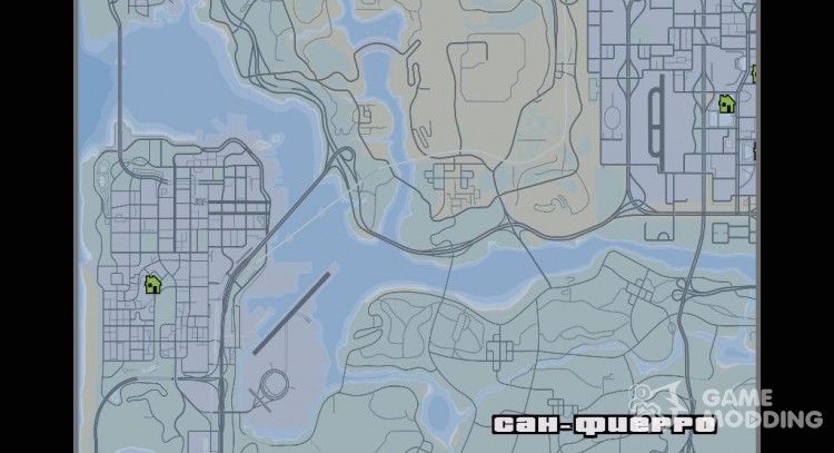 GTA V road map style для GTA San Andreas