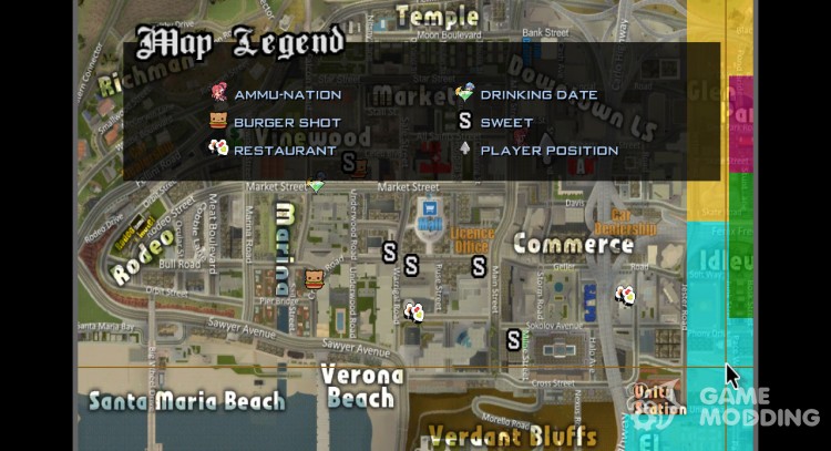 Chibi icons on the map