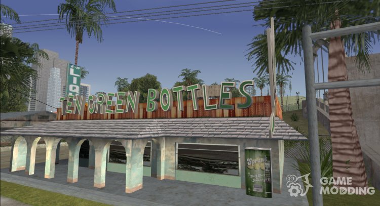 HD Bar Sign Ten Green Bottles for GTA San Andreas