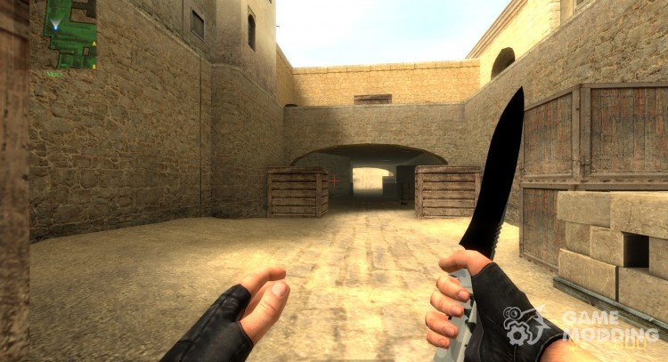 Черный камуфляж нож для Counter-Strike Source