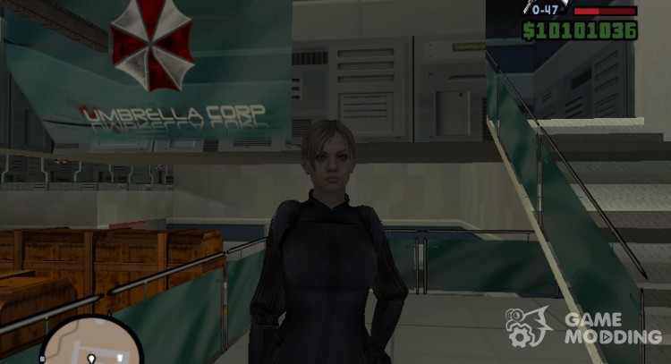 Jill Valentine в закрытом боевом костюме из RE 5 для GTA San Andreas