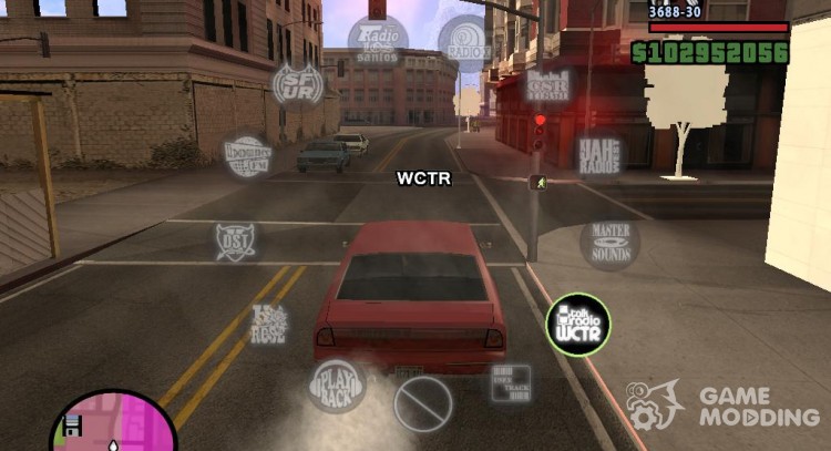 Hud GTA V Radio para GTA San Andreas