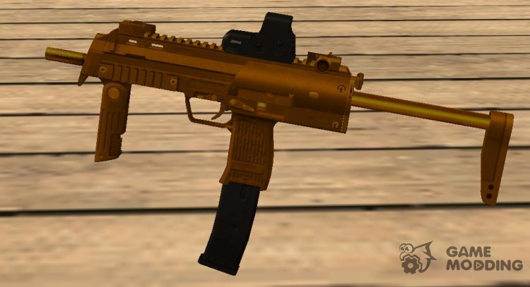 Golden Tec9 (MP7A1) for GTA San Andreas