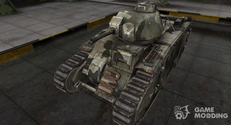 The skin for the German Panzer B2 740 (f) for World Of Tanks
