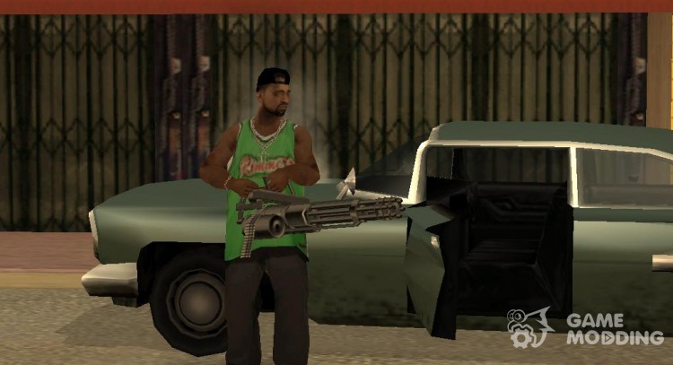 Your gang will now have new weapons Minigun for GTA San Andreas
