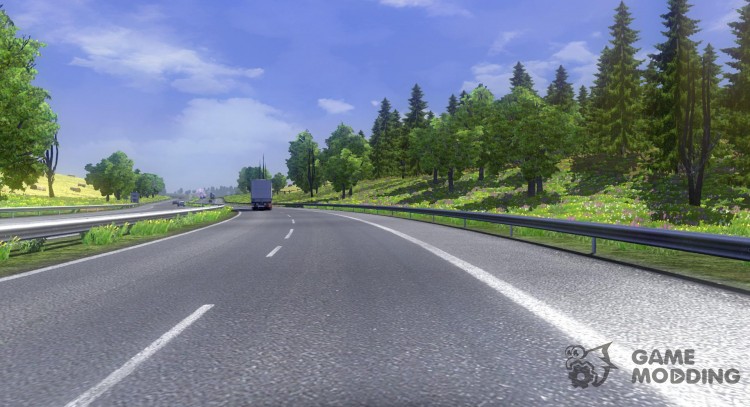 Весенний мод для Euro Truck Simulator 2