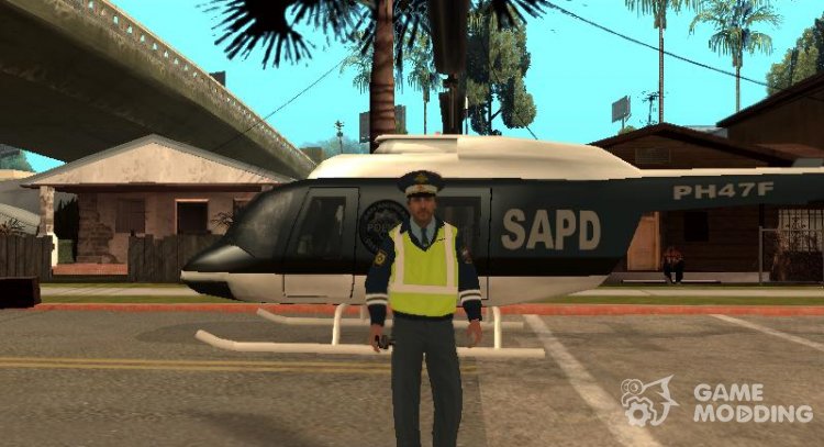El oficial de la polica de trfico en la forma antigua de la muestra V2 para GTA San Andreas