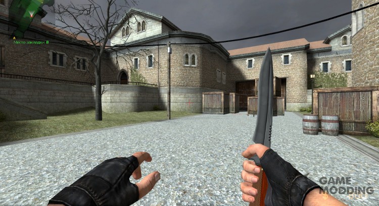 Táctico cuchillo Css con mango de madera para Counter-Strike Source