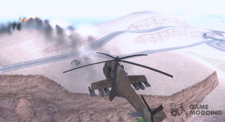 Ми-24П Пустынный камуфляж для GTA San Andreas