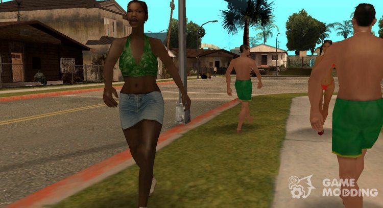 Characters with normal hands from the screen savers mobile version for GTA San Andreas