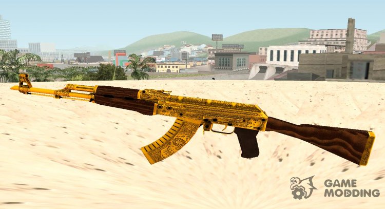 AKM Gold Cartel Skin for GTA San Andreas