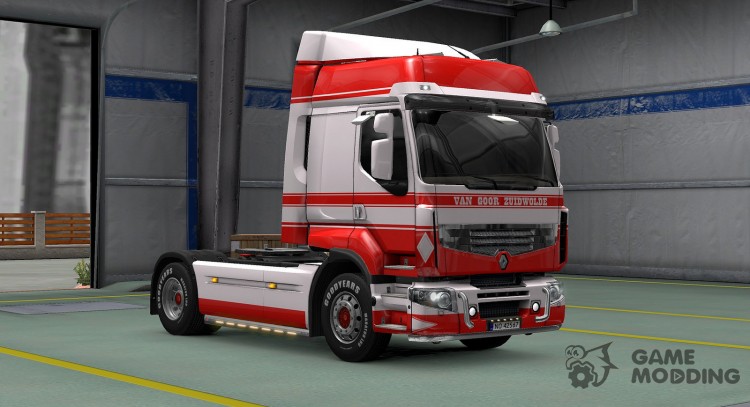 Скин Van Goor Zuidwolde для Renault Premium для Euro Truck Simulator 2