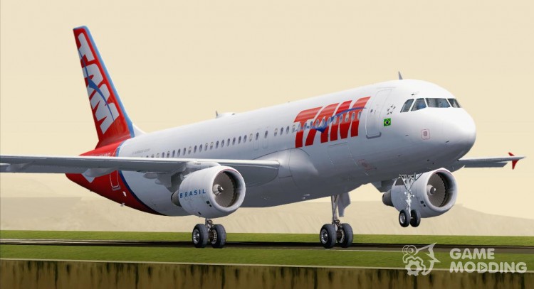 El Airbus A320-200 TAM Airlines (PR-MYP) para GTA San Andreas