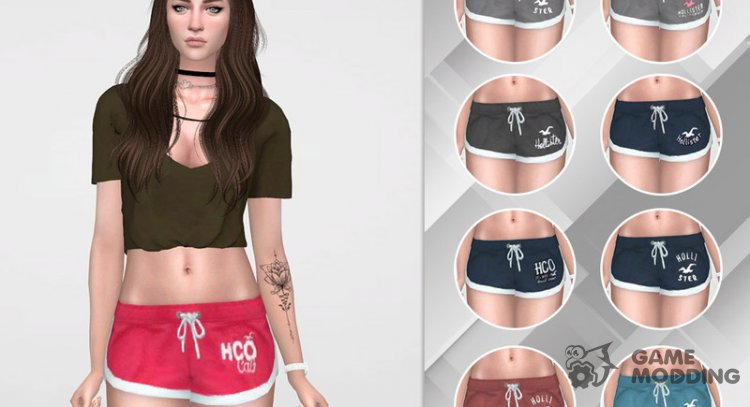Hollister shorts for women for Sims 4