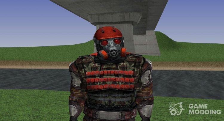A member of the group Flame in the exoskeleton without servos of S. T. A. L. K. E. R for GTA San Andreas