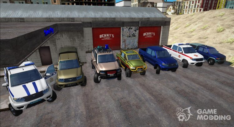 Pack of cars UAZ-2363 (23632 Pickup/Pickup) for GTA San Andreas