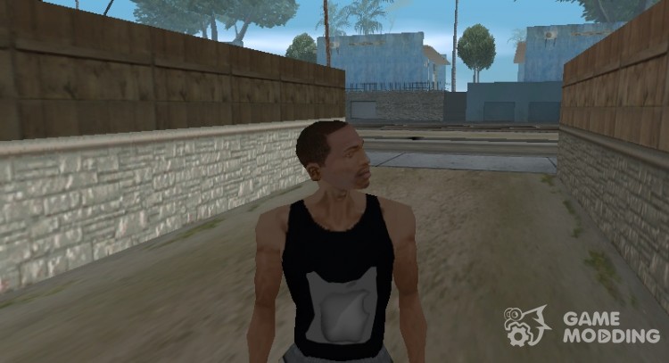 Чёрная майка с логотипом Apple для GTA San Andreas