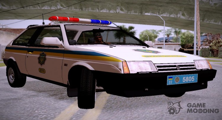 Vaz 2108 de la polica de ucrania para GTA San Andreas