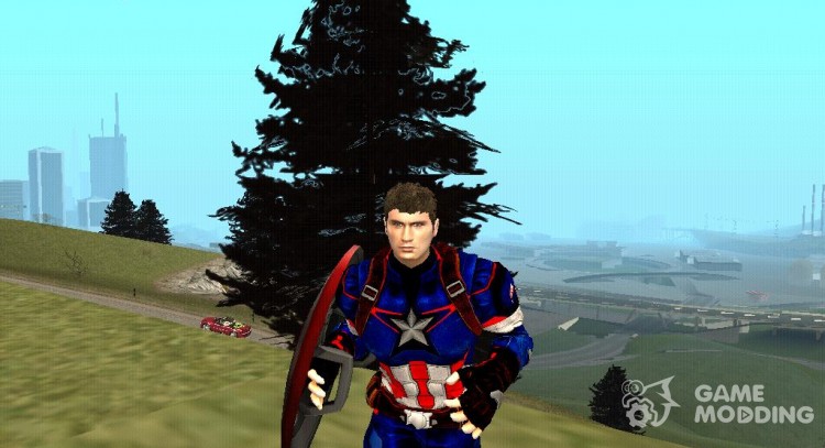 Captain America without mask for GTA San Andreas