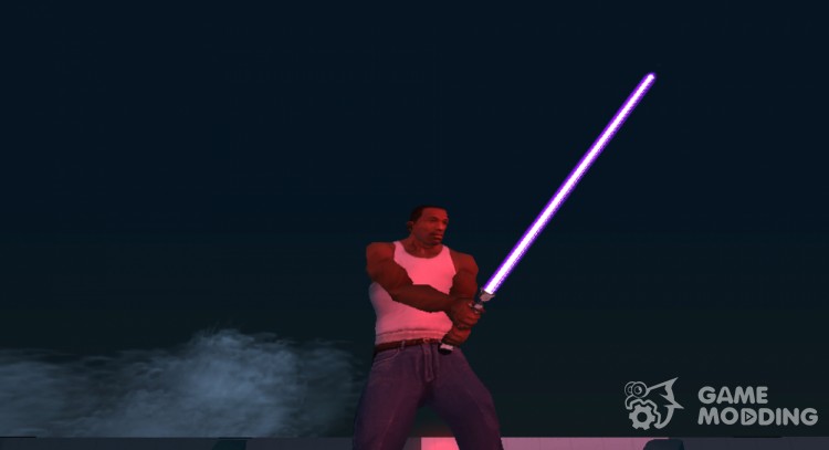 Purple lightsaber v2 for GTA San Andreas