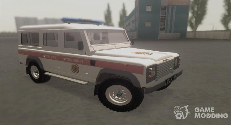 Land Rover Defender Оперативно Рятувальна для GTA San Andreas