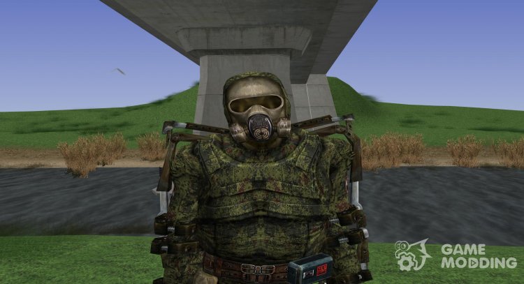 A member of a group of Liquidators in a lightweight exoskeleton of S. T. A. L. K. E. R for GTA San Andreas