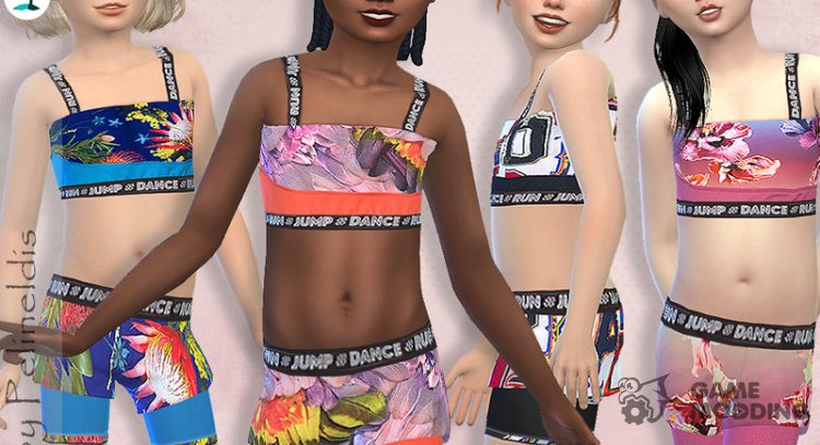 Activewear for Girls - Needs Island Living para Sims 4