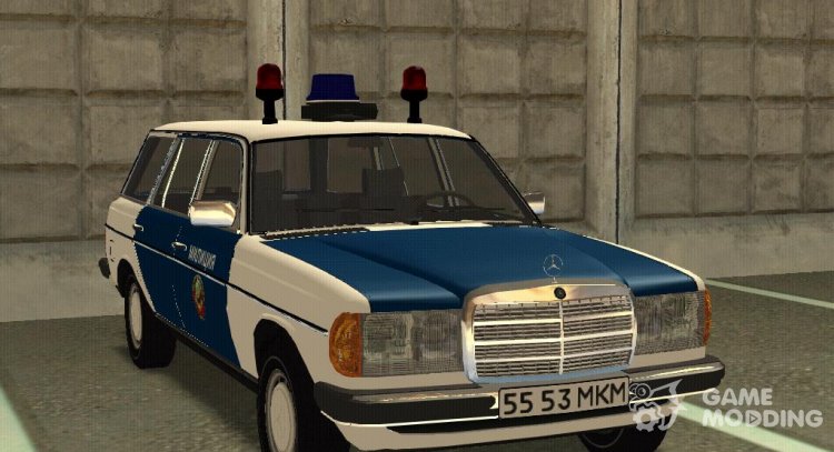 Mercedes-Benz W123 station wagon Moscow police for GTA San Andreas
