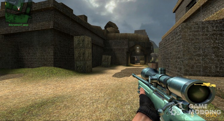 Chrome / Green Awp for Counter-Strike Source