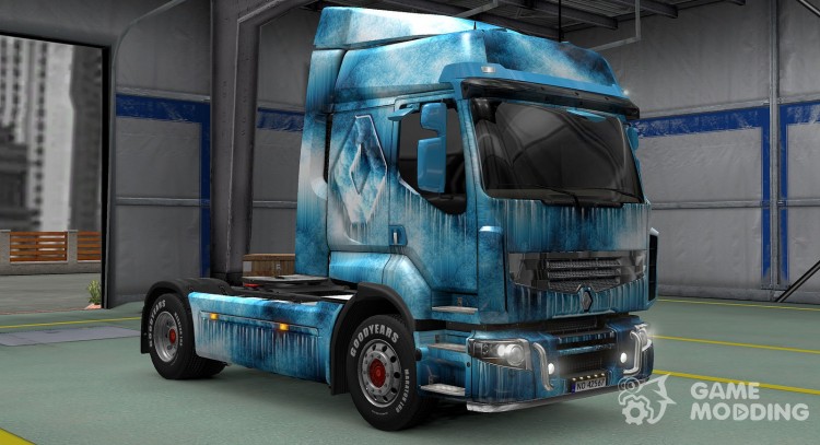 Скин Iced для Renault Premium для Euro Truck Simulator 2