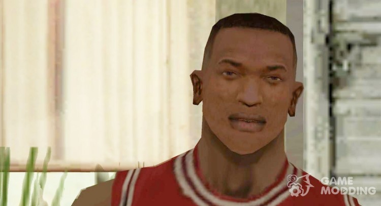 Новые текстуры лица и причёски Си Джея для GTA San Andreas