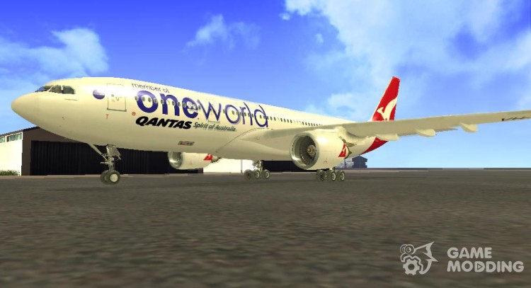 The Airbus A330-200 Qantas Oneworld Livery for GTA San Andreas