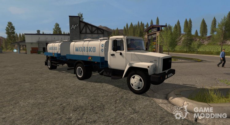 The milk truck GAZ 3309 for Farming Simulator 2017