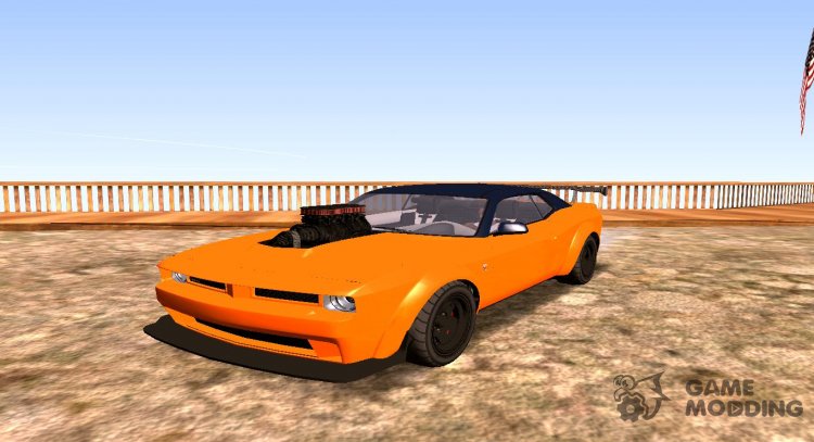 GTA V Bravado Gauntlet Hellfire Custom Bonnet for GTA San Andreas