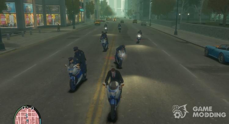 Policías en motocicletas para GTA 4