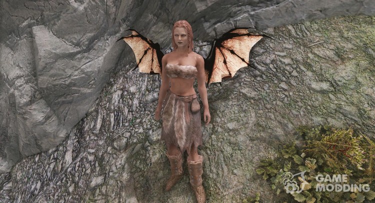 Wearable Dragon Wings Unfolded for TES V: Skyrim