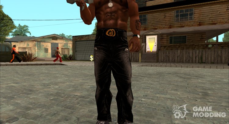 Jeans de moda negro para GTA San Andreas