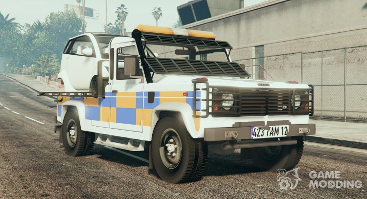 Land Rover Defender Recovery Truck (with car) para GTA 5