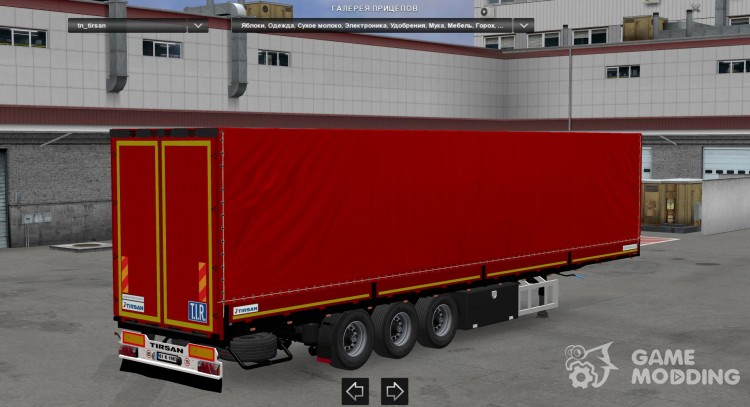 Tirsan Standalone Trailer and Trailer Wheel for Euro Truck Simulator 2