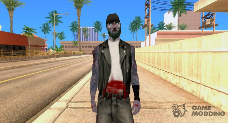 Zombie Skin-bikera for GTA San Andreas